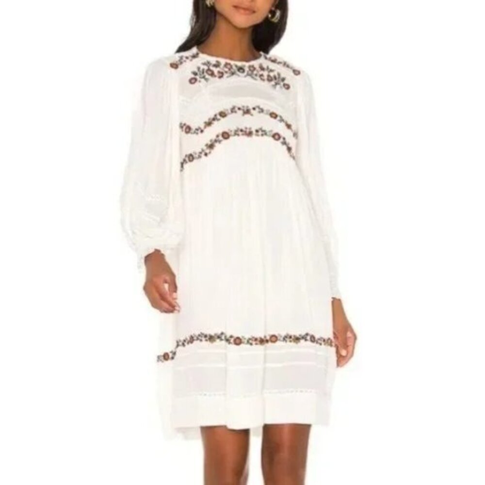 Free People Pasadena Embroidered Dress. S
